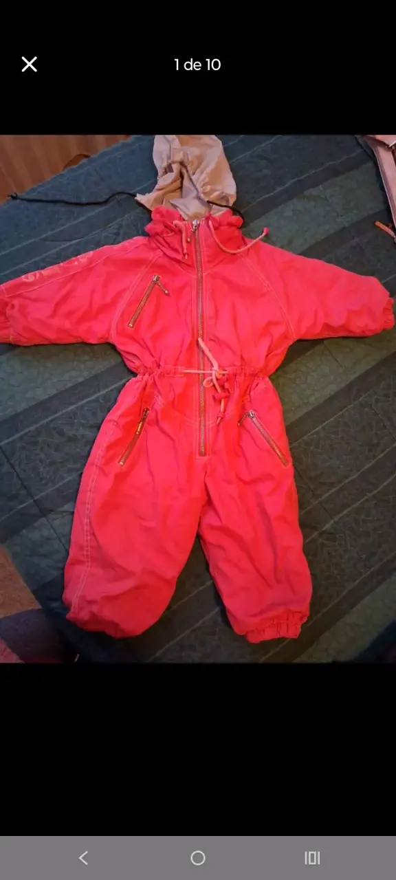 Enterito infantil rosa con capucha - 3