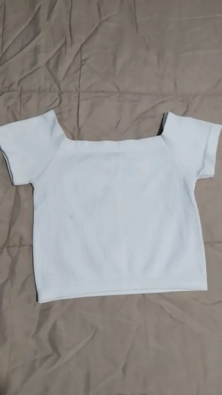Top blanco de algodón