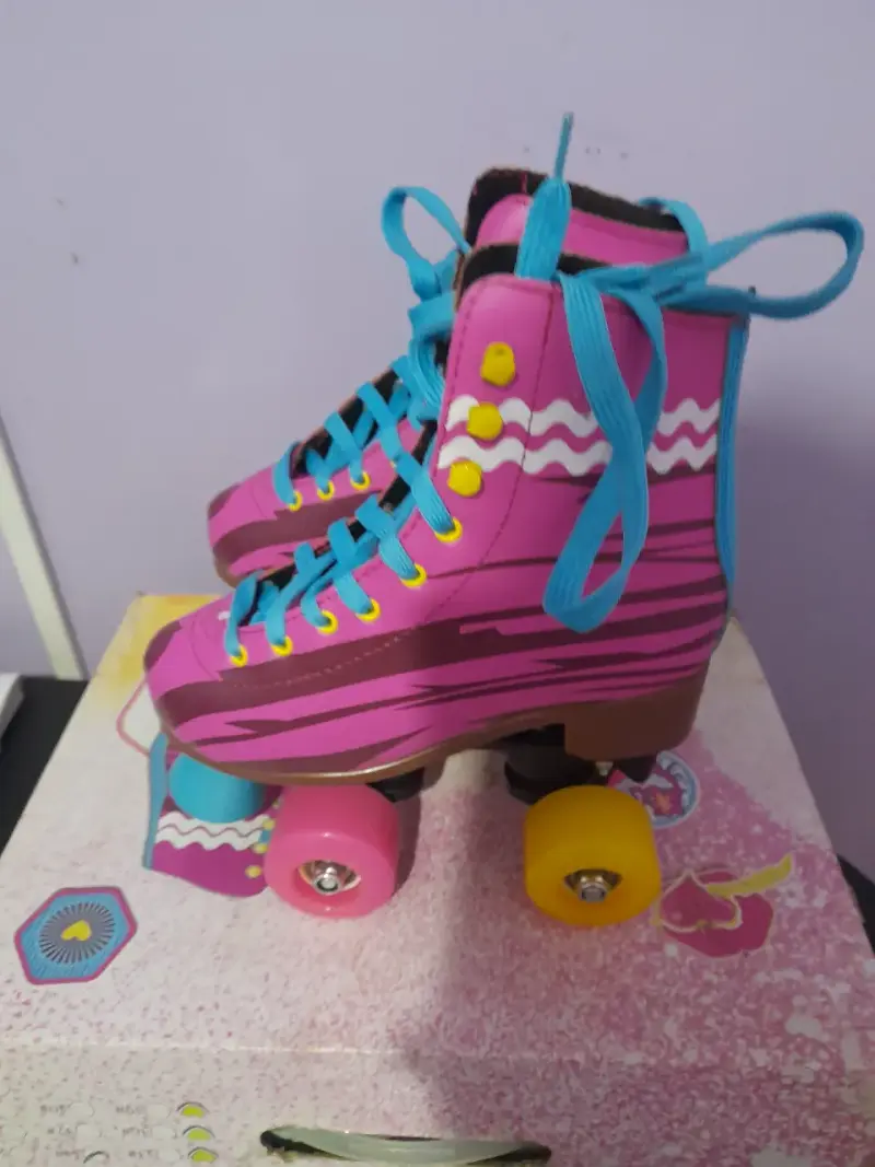 Patines rosados con azul - 3