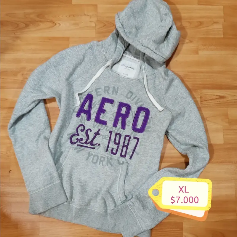 Polerón gris con capucha Aero