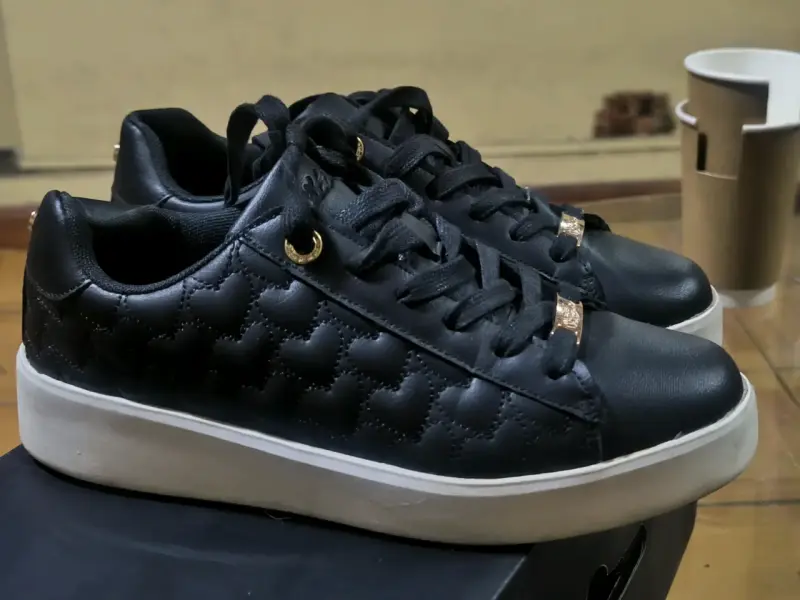 Zapatillas negras de cuero - 5