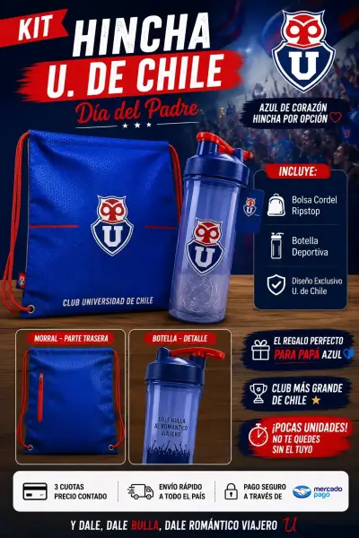 Kit Morral impermeable + Botella Club Universidad - miniatura 3