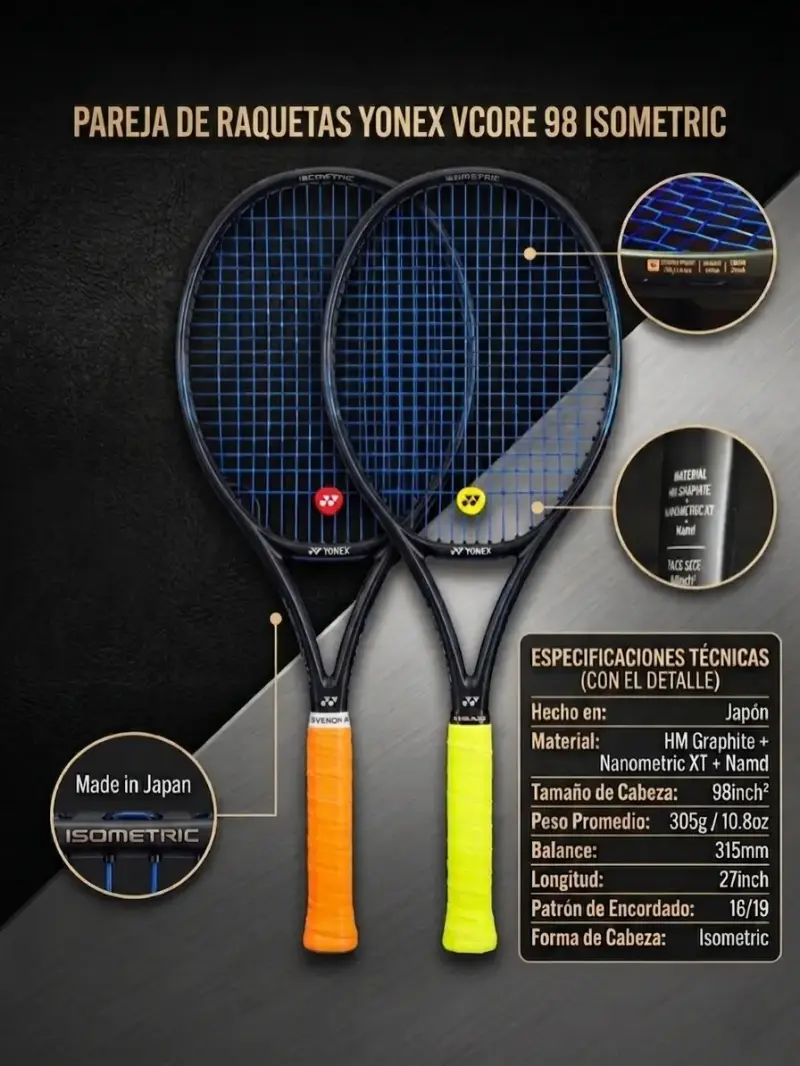 Raquetas Yonex Vcore 98 Isometric - 1