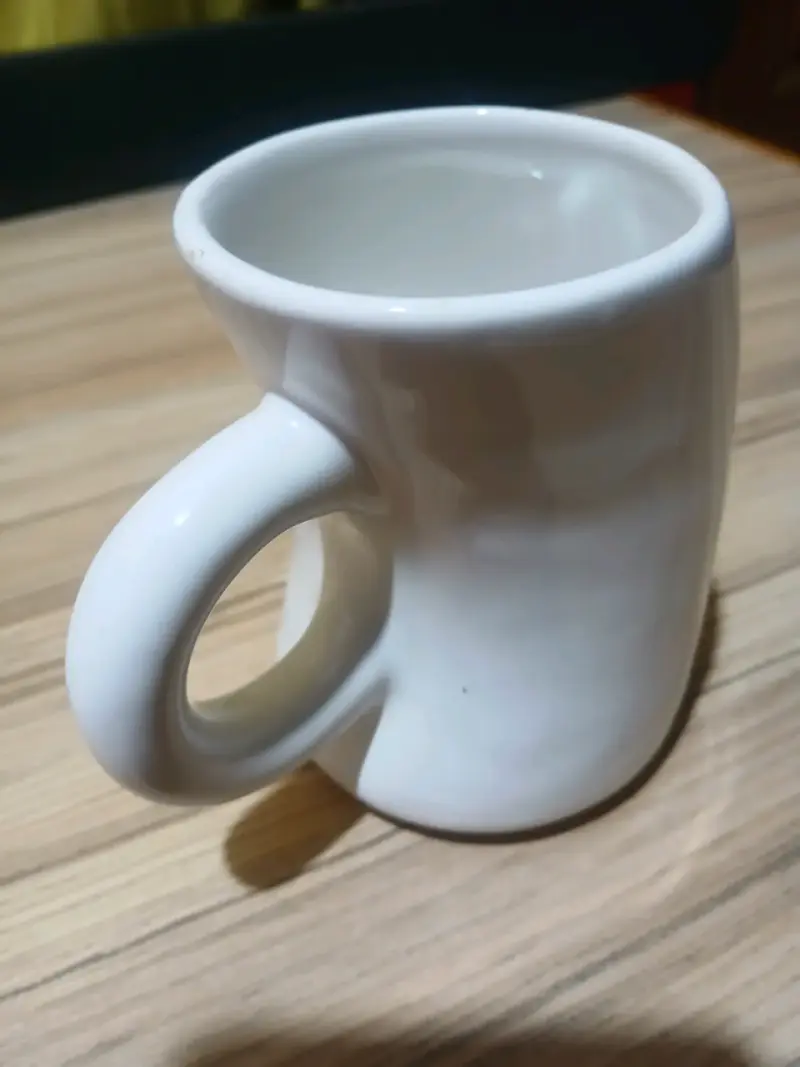 Taza cerámica blanca diseño original - 2