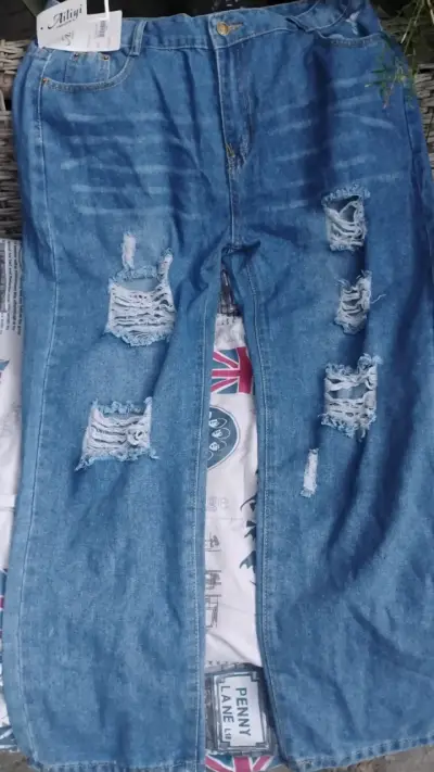 Jeans desgastados azul - miniatura 1