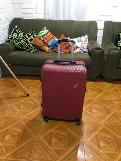 Maleta grande burdeo con ruedas - miniatura 1