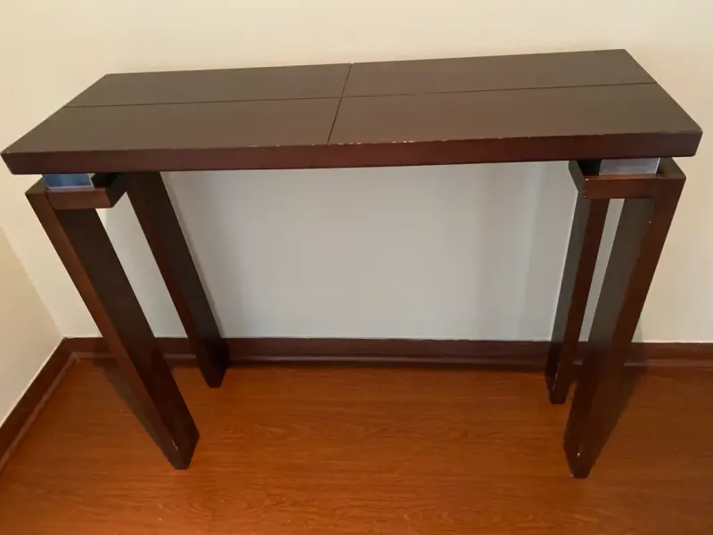 Mesa de entrada arrimo de madera - 3