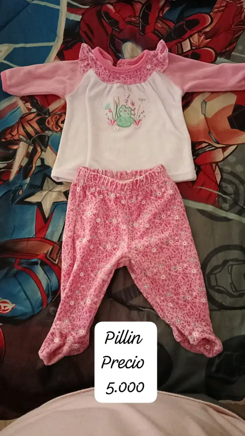 Conjunto bebé rosa Pillin