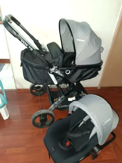 Coche de bebé Bebesit gris - miniatura 3