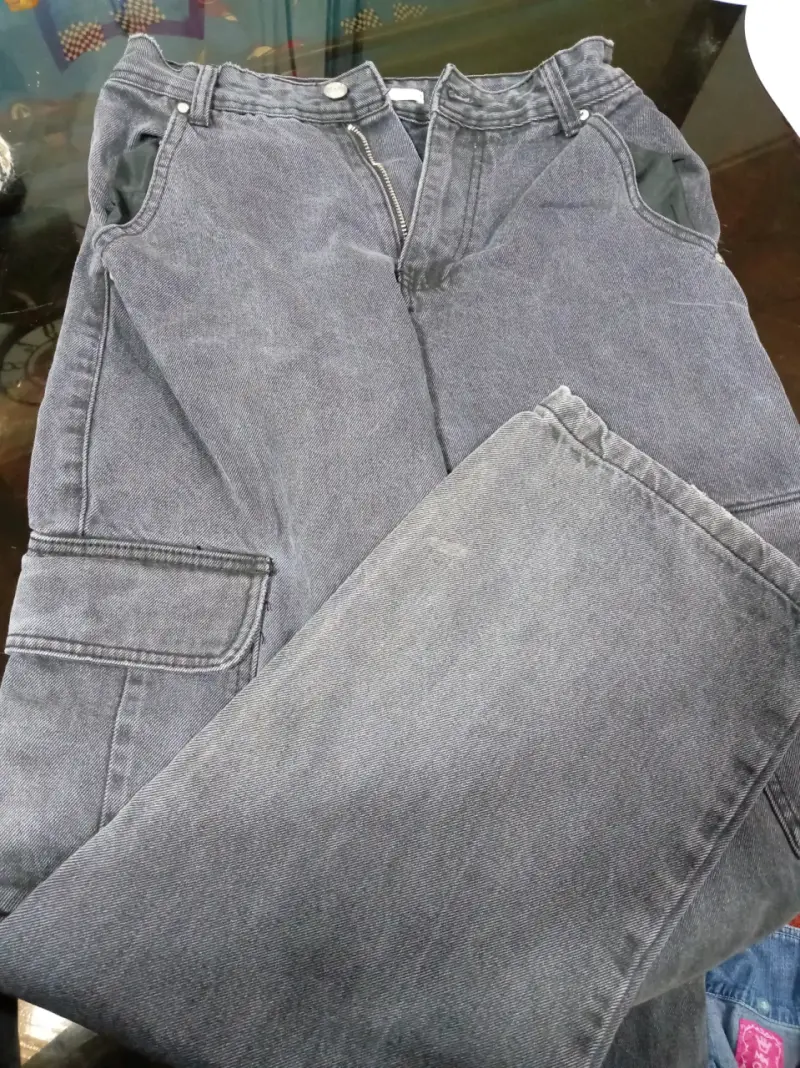 Jeans gris cargo