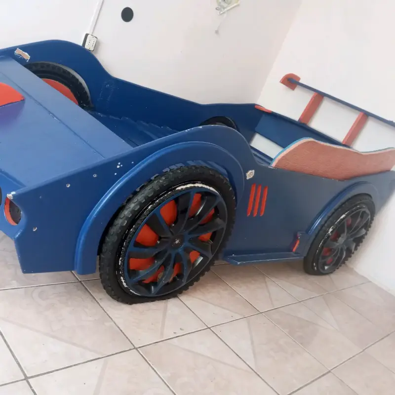 Cama infantil auto azul - 1
