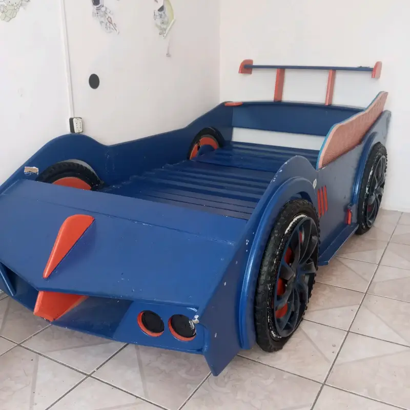 Cama infantil auto azul - 2