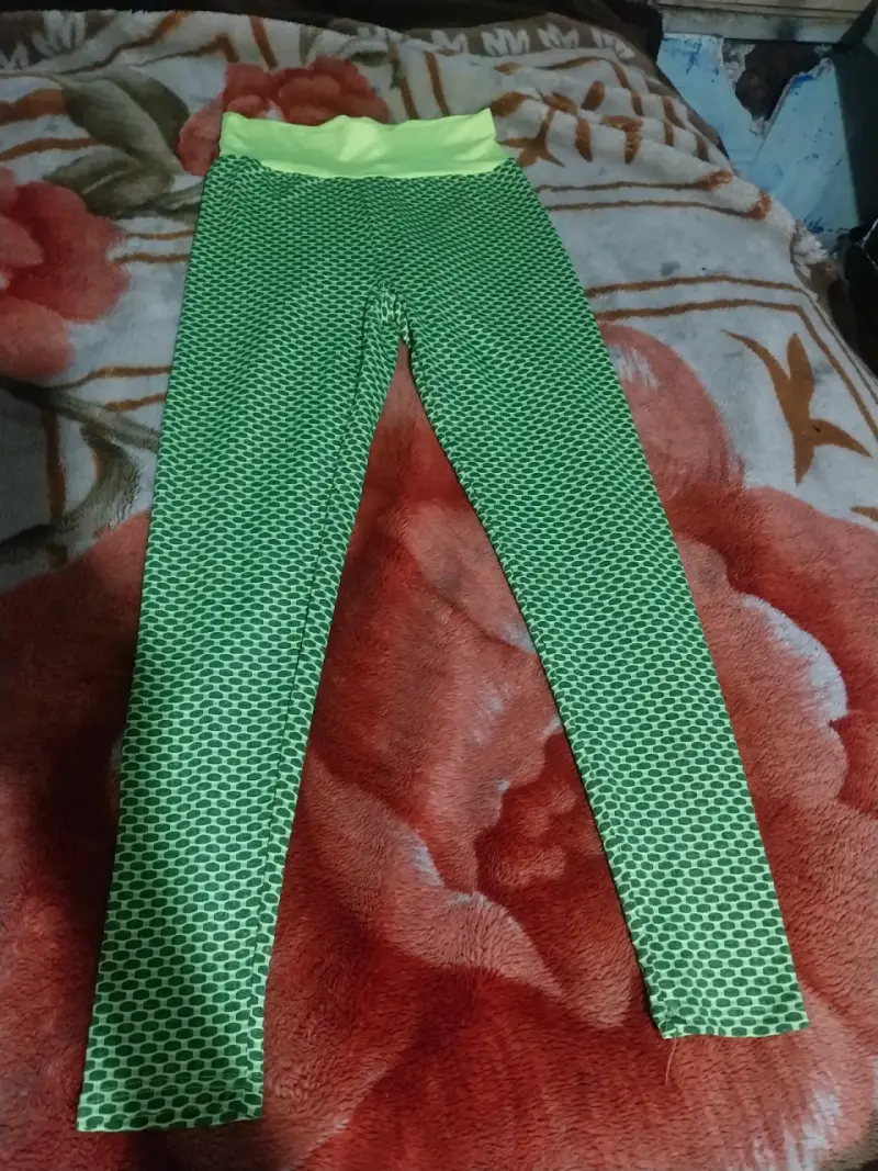Leggings deportivos estampados verdes - 2
