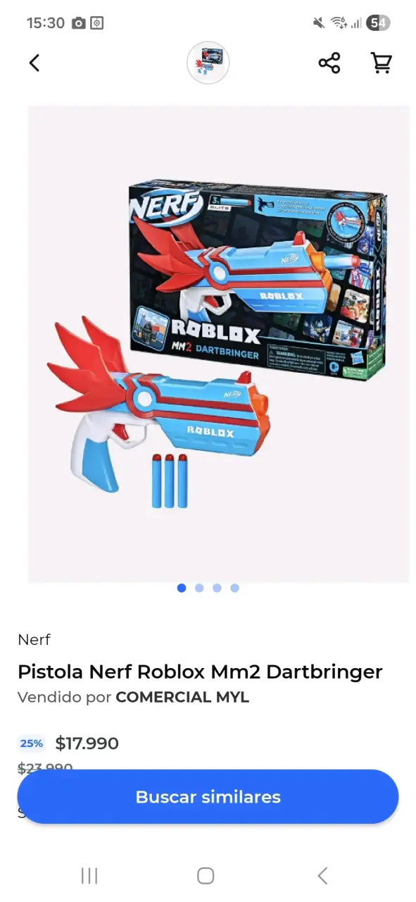 Lanzador Nerf Roblox MM2 Dartbringer - 6