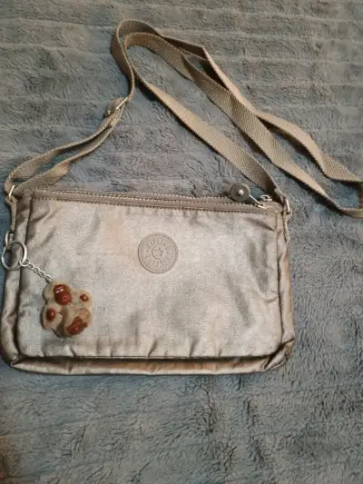 Cartera cruzada gris metálico - miniatura 1