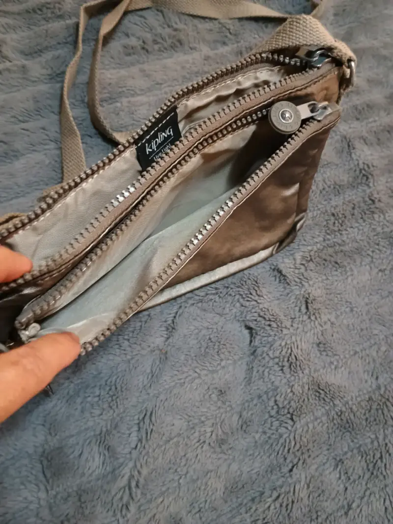 Cartera cruzada gris metálico - 4