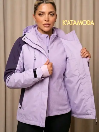 Chaqueta impermeables 2 en 1, Úsalos juntos/separa - miniatura 1