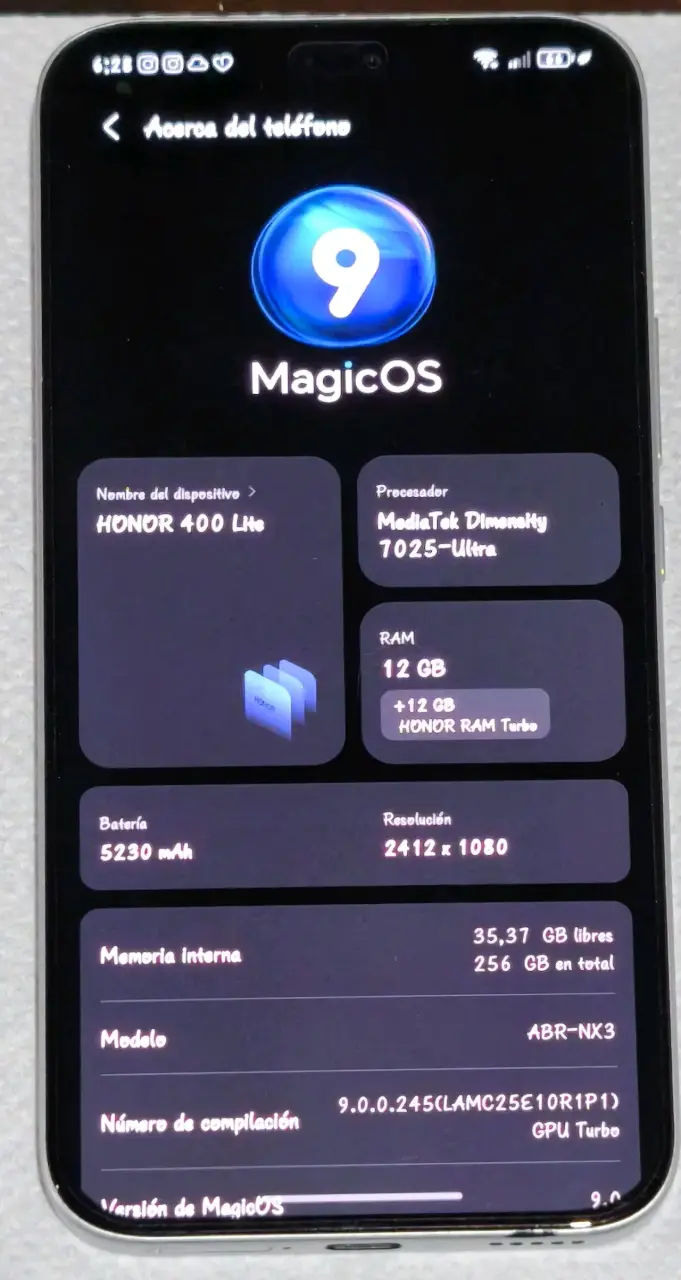 Honor 400 Lite 5G 256GB / 12GB RAM 6 Meses de Uso - 1