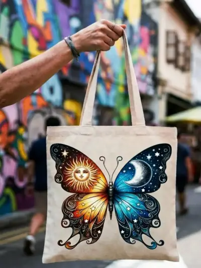 Bolsa de tela con diseños mandalas - miniatura 1