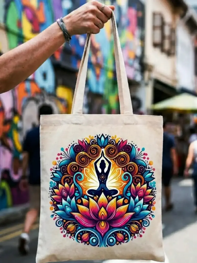 Bolsa de tela con diseños mandalas - 3