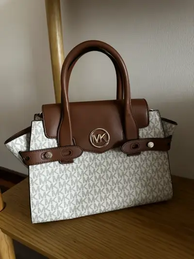 Bolso MK marrón y beige - miniatura 1