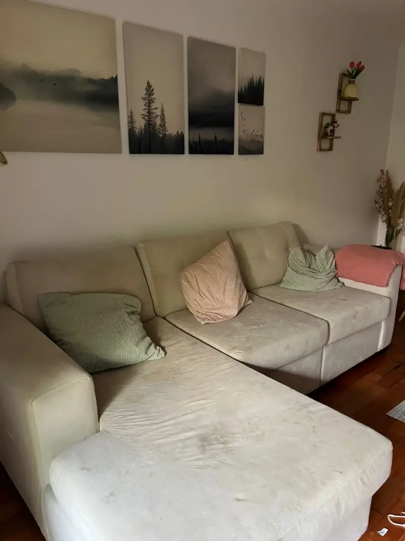 Sofa seccional beige usado