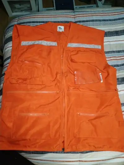 Chaleco de trabajo naranja reflectante - miniatura 1