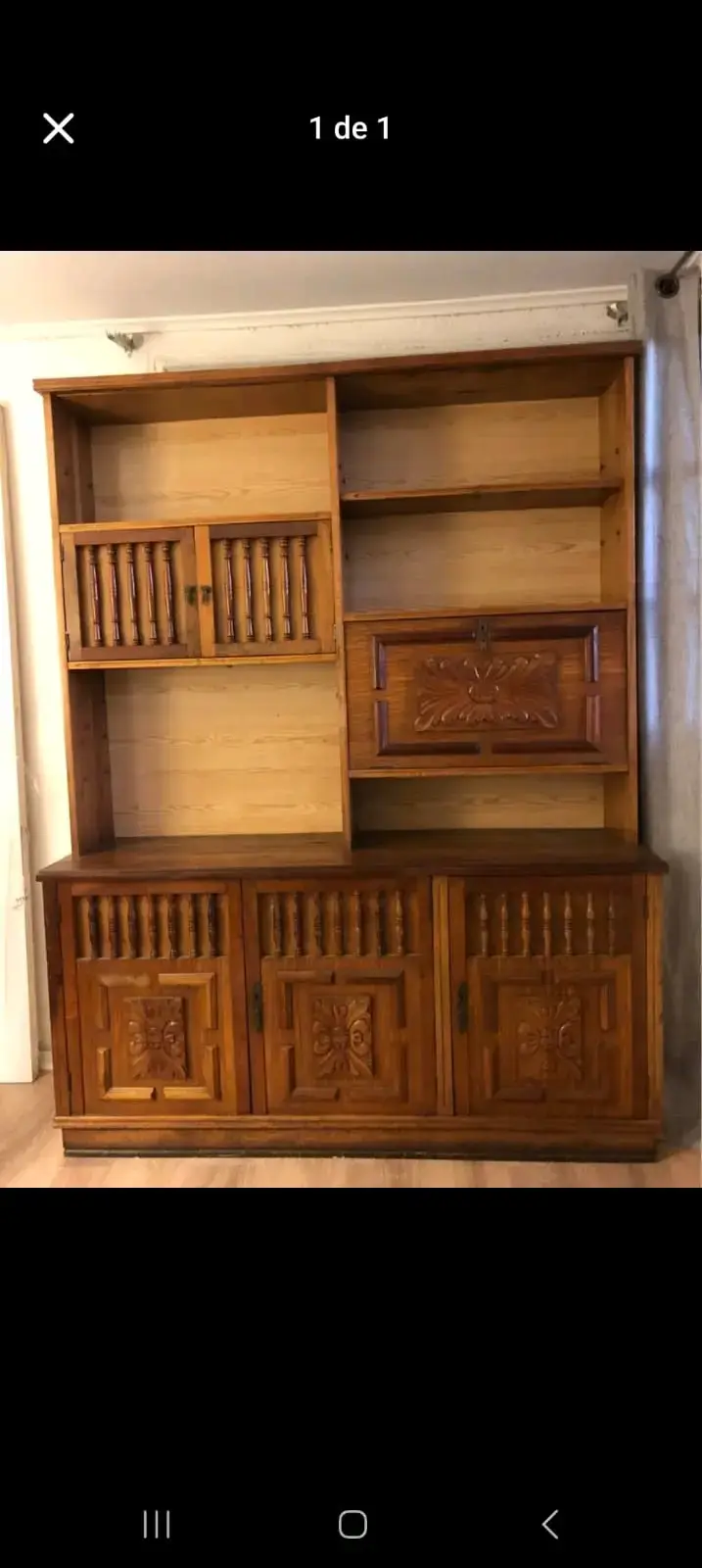 Estante de madera decorativo vintage