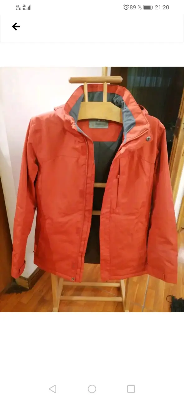 Parka roja con capucha, doite hombre - 2