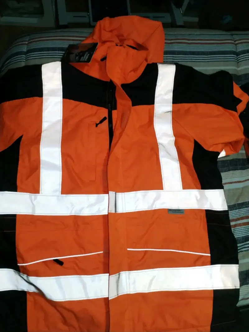 Parka térmica naranja con reflectantes - 2