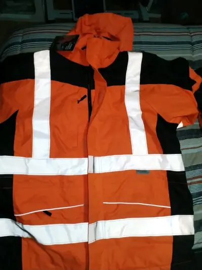 Parka térmica naranja con reflectantes - miniatura 2