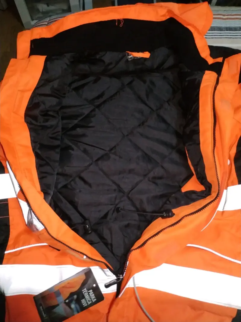 Parka térmica naranja con reflectantes - 3