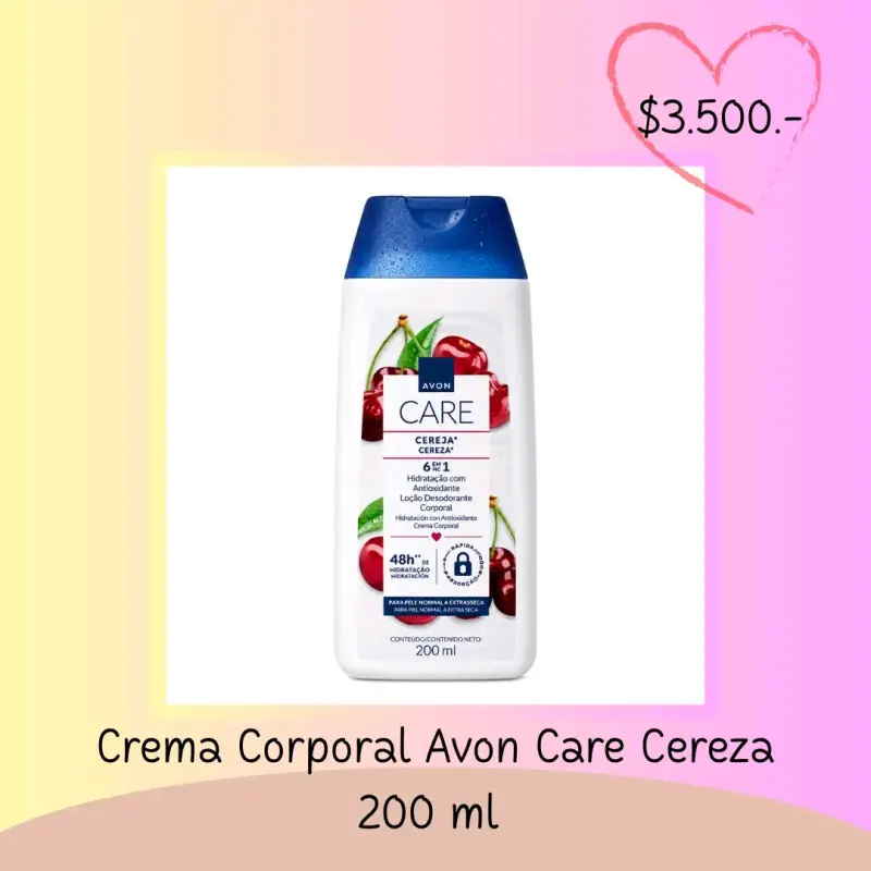 Crema Corporal Avon Care Cereza 200ml