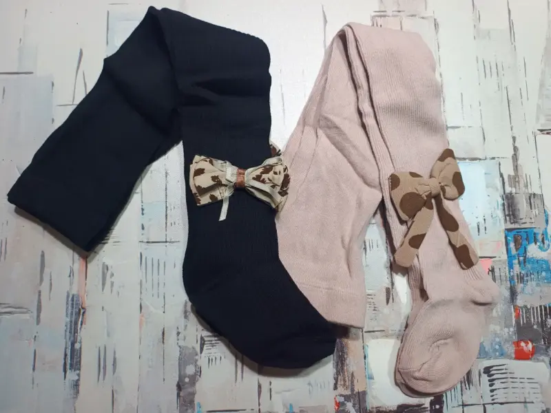 Pantys infantiles con lazo decorativo - 1