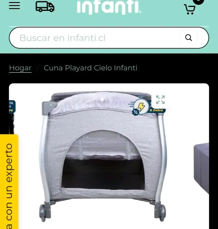 Cuna Playard Cielo Infanti gris - 1