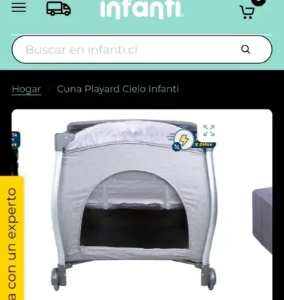 Cuna Playard Cielo Infanti gris - miniatura 1