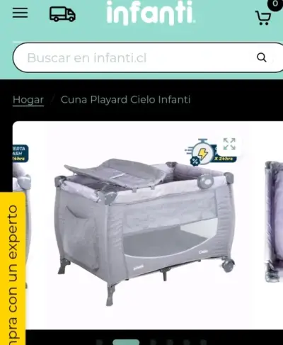 Cuna Playard Cielo Infanti gris - miniatura 2