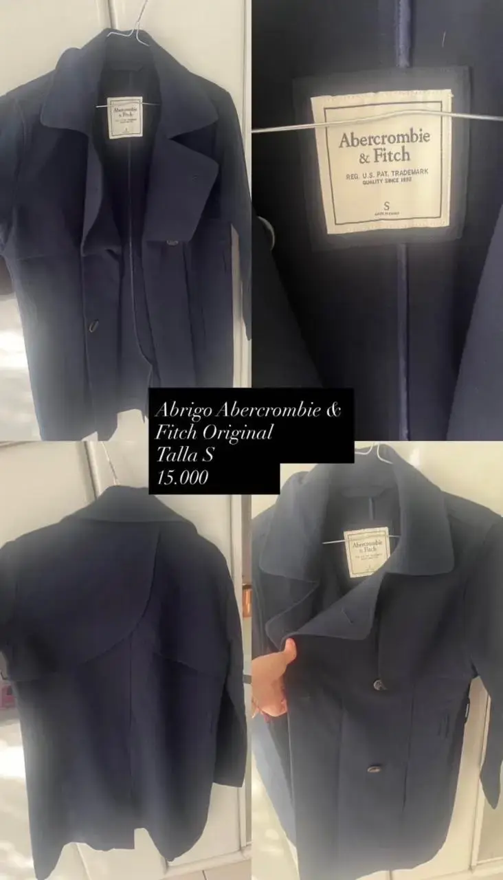 Abrigo Abercrombie azul original