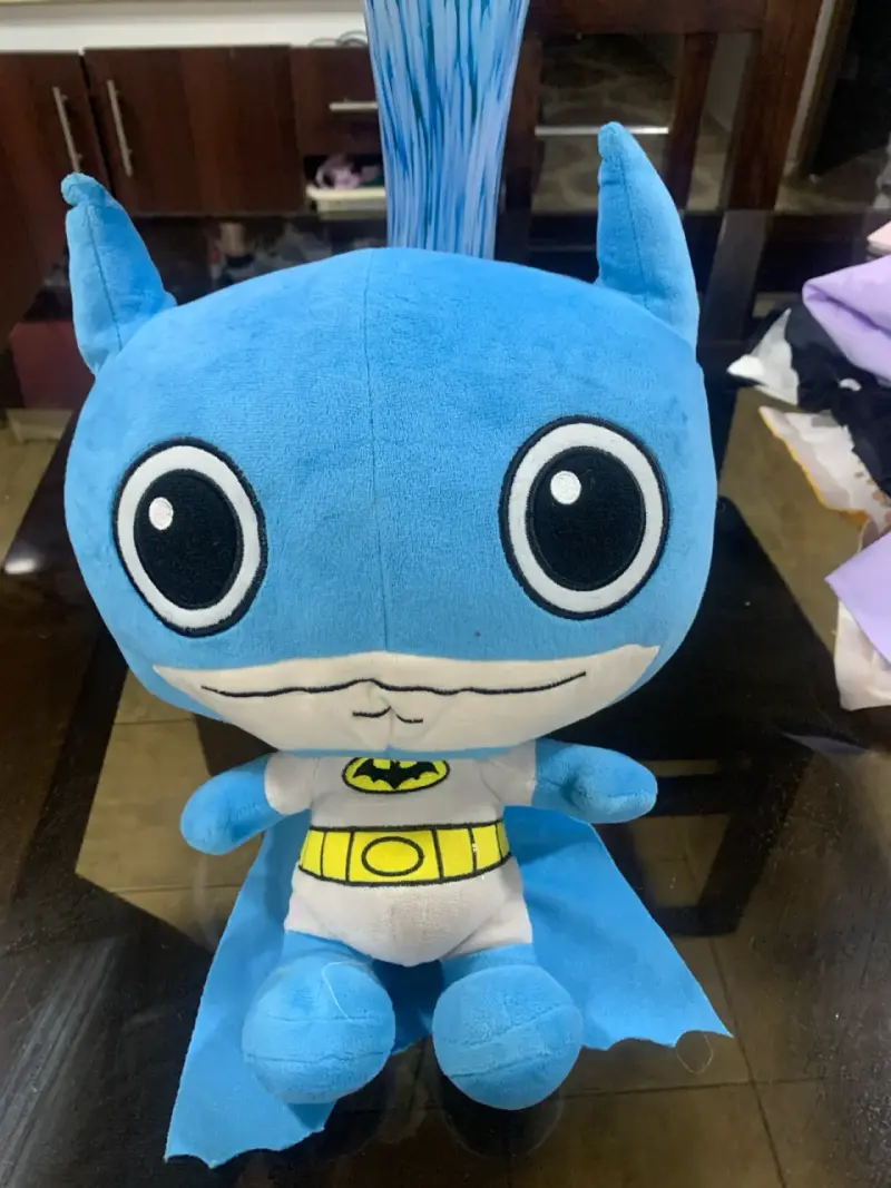 Peluche azul superhéroe con capa - 1