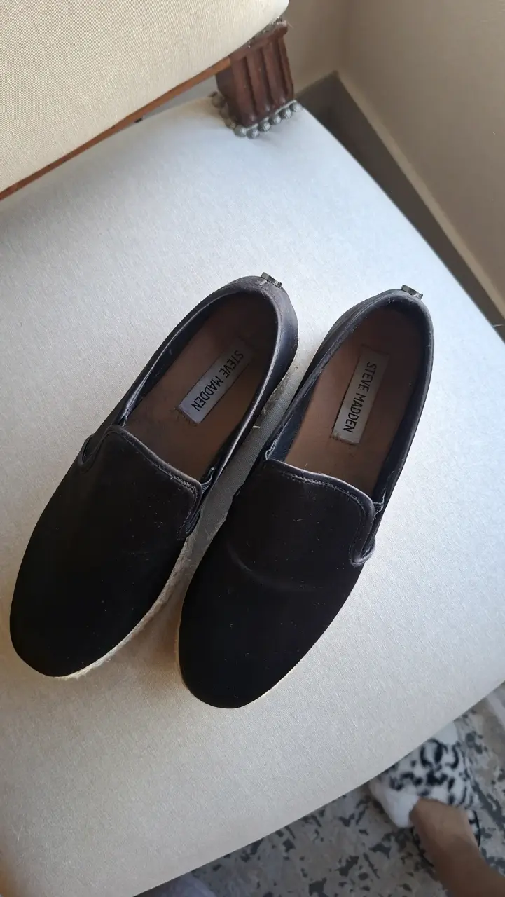 Zapatillas negras tipo alpargata - 2