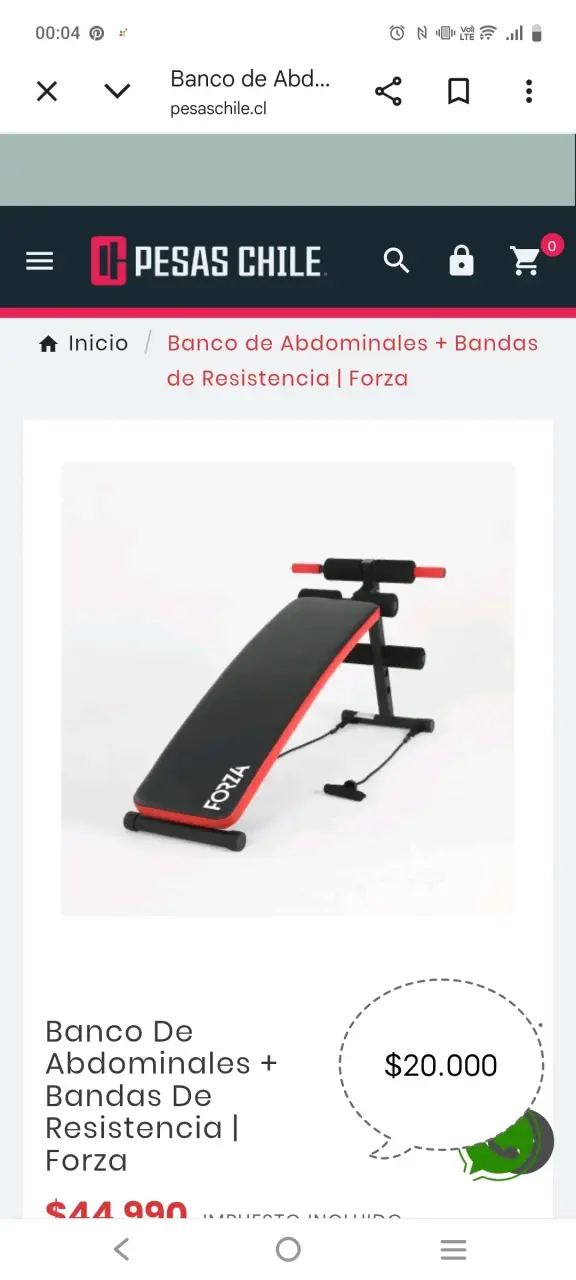 Banco de abdominales Forza