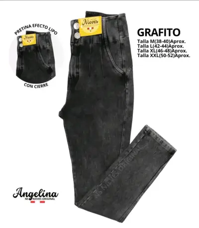 Jeans fajero grafito pretina lipo - miniatura 1