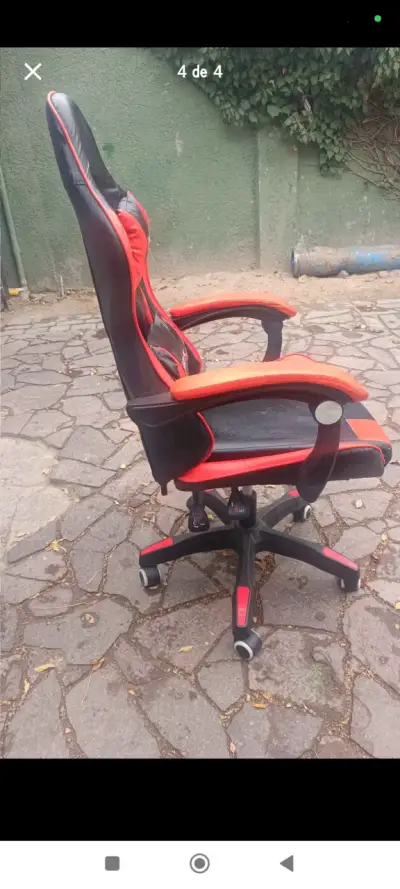 Silla gamer roja y negra - miniatura 5
