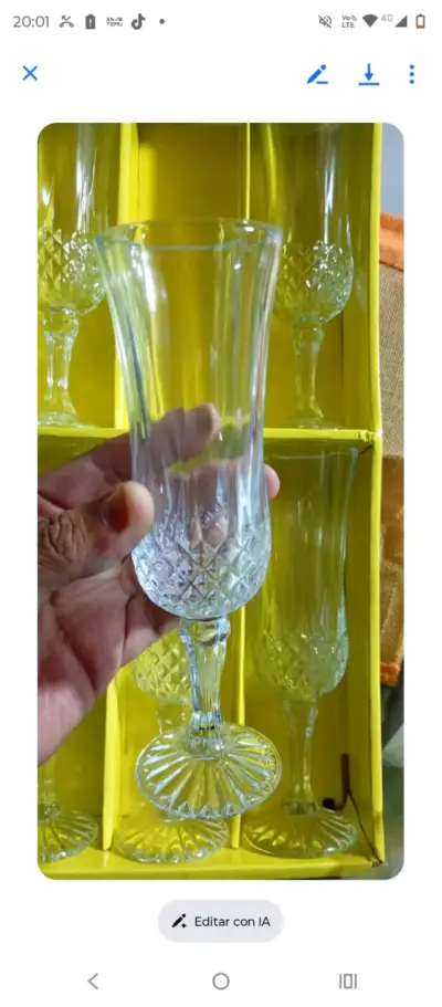 Juego de copas cristal tallado - miniatura 1