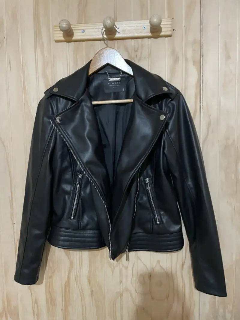 Chaqueta de cuero negra mujer - 2