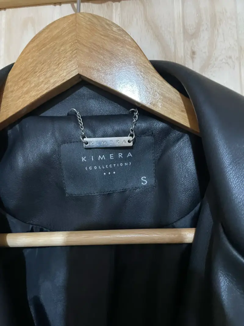 Chaqueta de cuero negra mujer - 4