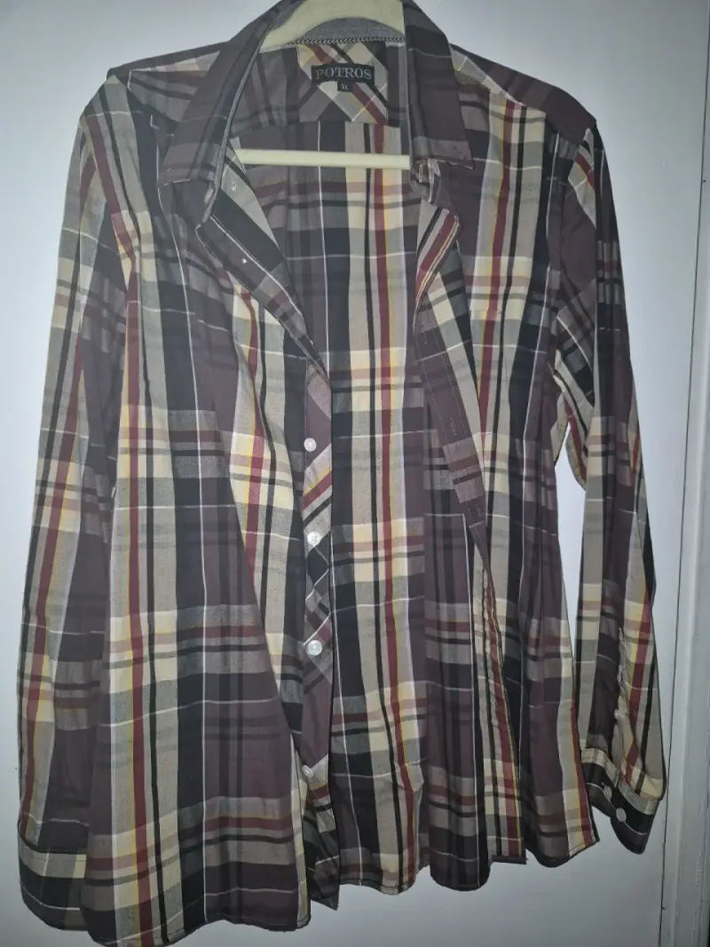 Camisa a cuadros marrón Potros - 1