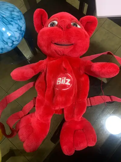 Mochila peluche rojo Bilz - miniatura 4