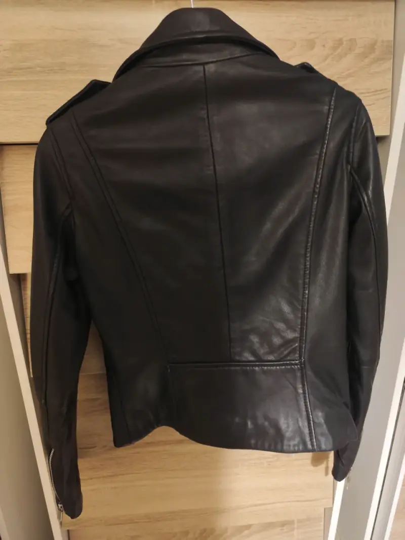 Chaqueta biker cuero negro, Mango mujer - 2