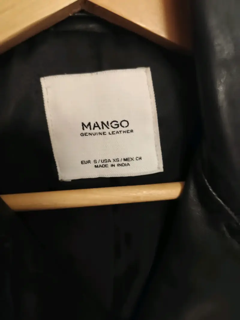 Chaqueta biker cuero negro, Mango mujer - 4